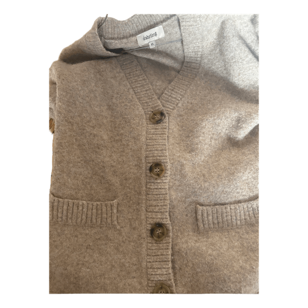 Beige knitted cardigan
