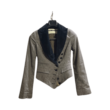 Black and White Houndstooth Blazer