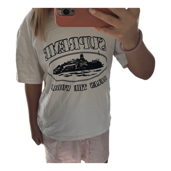 Hvid supreme t-shirt