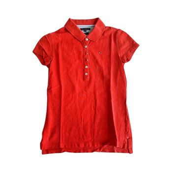 Red short sleeve polo shirt