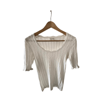 Valkoinen 3/4 hihainen paita