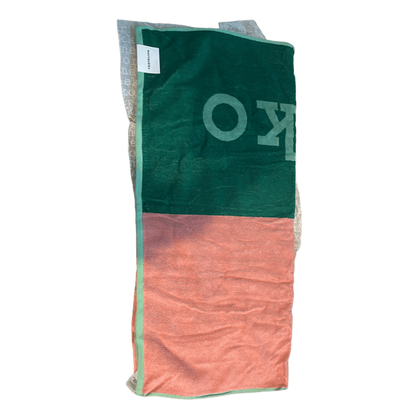 Marimekko green pink towel
