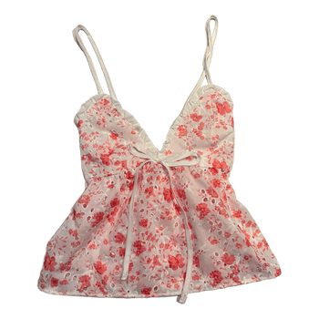 Floral embroidered camisole top