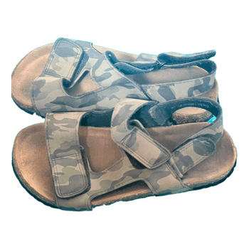 Camo print sandals