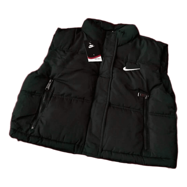 black puffer vest