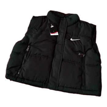 black puffer vest