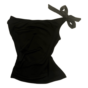 Black one-shoulder top