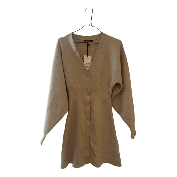 Beige strikket kjole