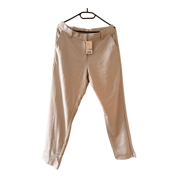 Beige tailored trousers