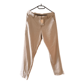 Beige tailored trousers