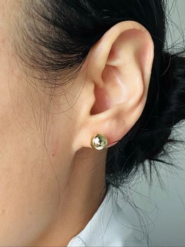 Gold ball stud earrings