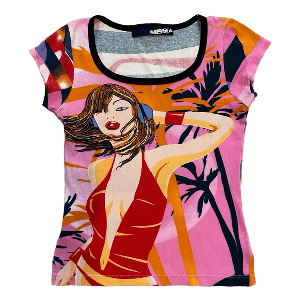 Miss Sixty vintage graphic y2k t shirt tee