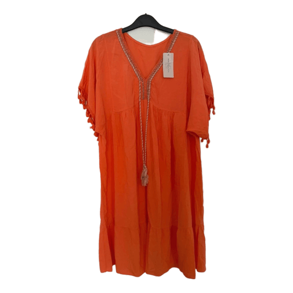 New Collection orange boho tunika kjole str. L / XL