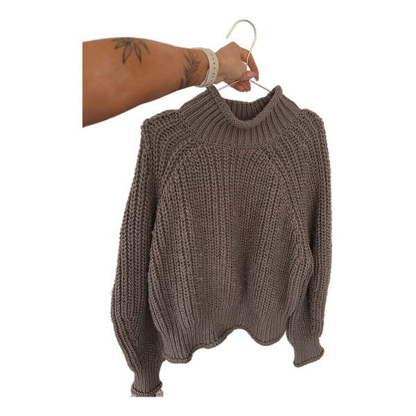 H&M ruskea neulepaita