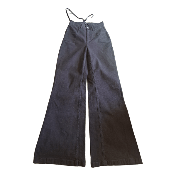Black wide leg jeans