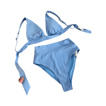 Vaaleansininen bikini setti