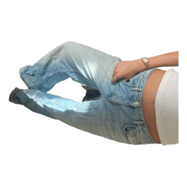 Lyseblå wide leg jeans