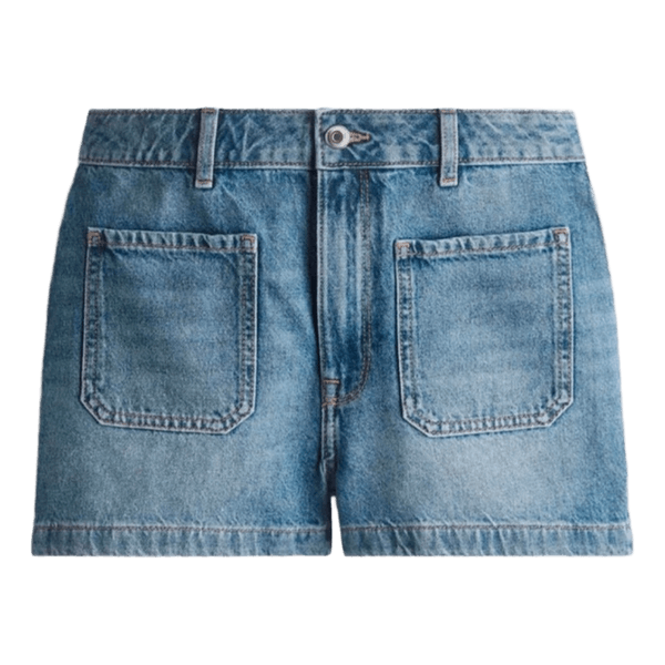 Blå denimshorts
