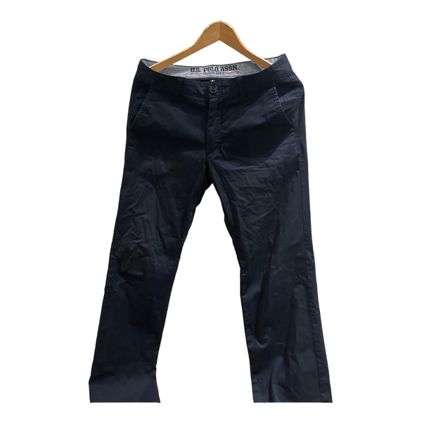 Navy blue chino trousers