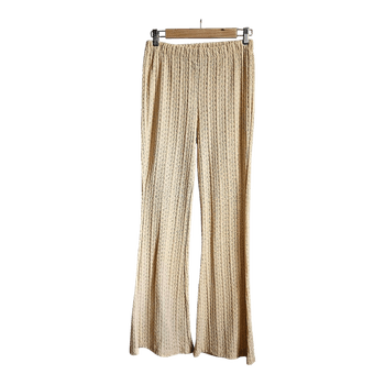 ASOS Design knitted pants S beige boho summer flare trousers