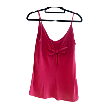 Pink sleeveless top with bow