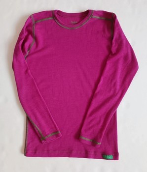 Pink wool thermal shirt wool 134/140 cm