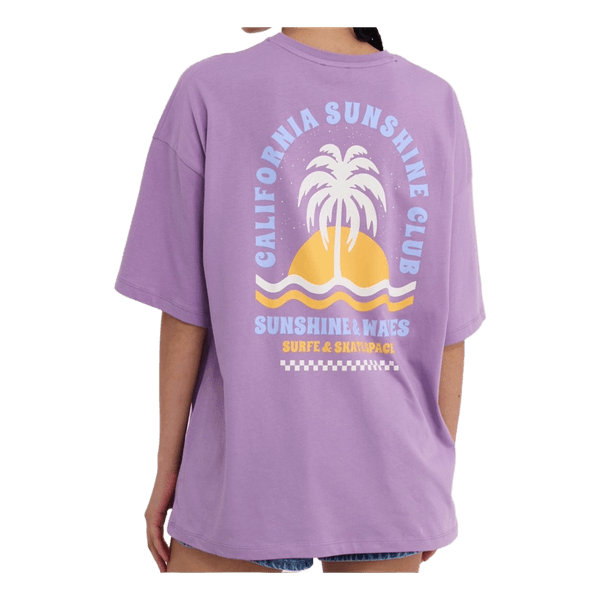 Oversize 100% Cotton Purple graphic t-shirt