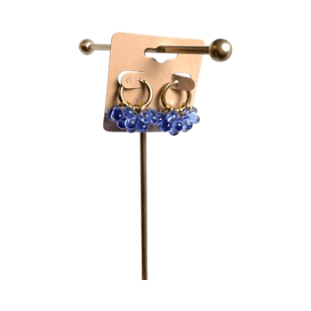 Siniset pienet pisarahelmi-korvakorut