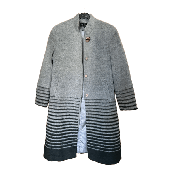 Grey alpaca coat