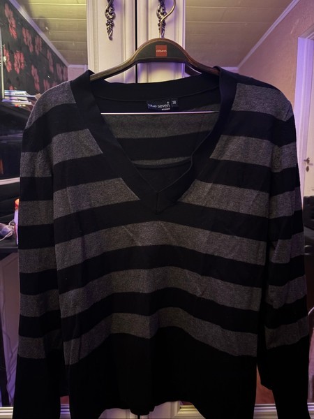 Blue seven striped sweater