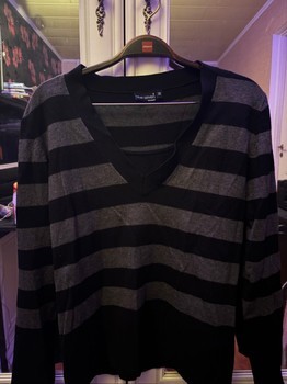 Blue seven striped sweater