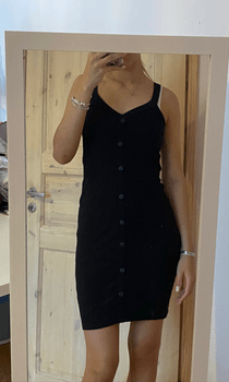 Black dress with buttons