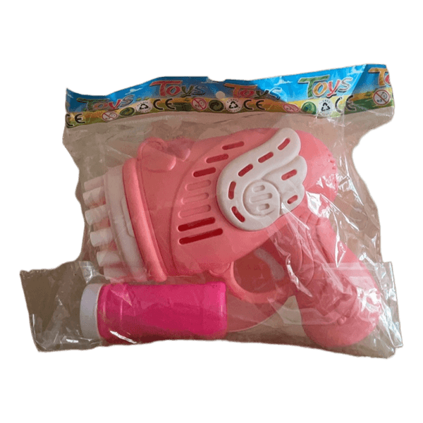 Pink bubble gun toy
