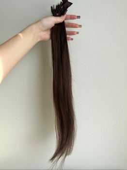 Rudos spalvos plaukai priauginimui