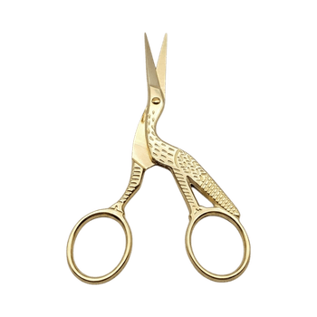 Gold embroidery cuticle scissors