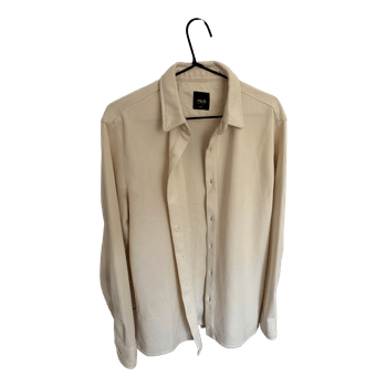 Beige textured long sleeve shirt