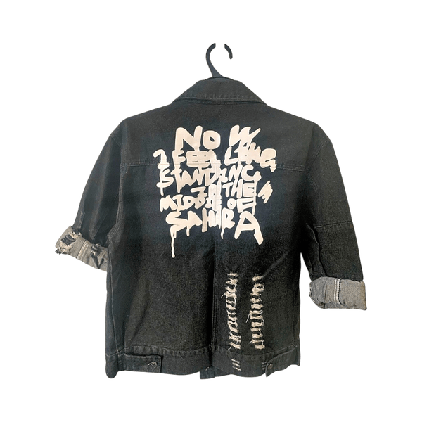 Black denim jacket