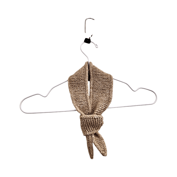 Beige knitted scarf