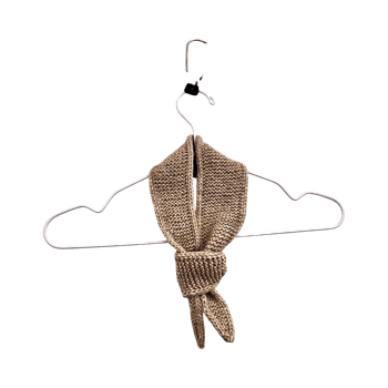 Beige knitted scarf