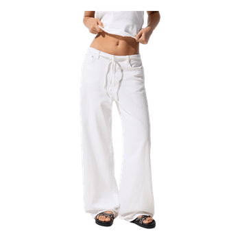 Pull&Bear valkoiset rennot housut, koko 36