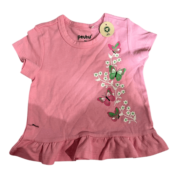 Pink butterfly print top