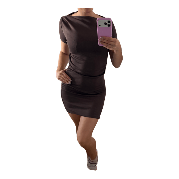 Brown mini dress
