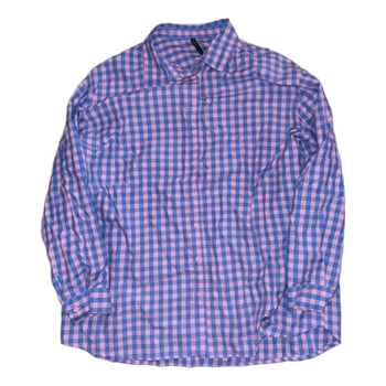 Blue pink checked shirt