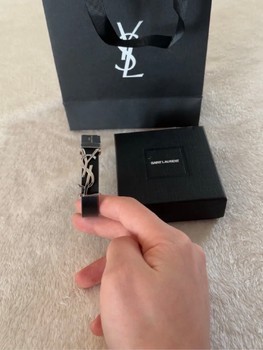 Saint Laurent läderarmband