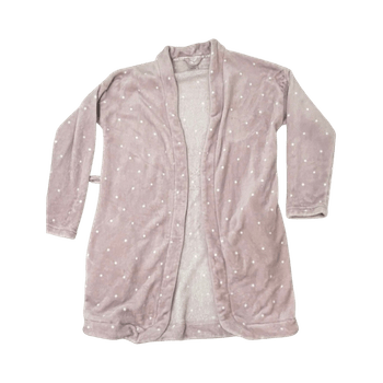 2 Pink polka dot robe