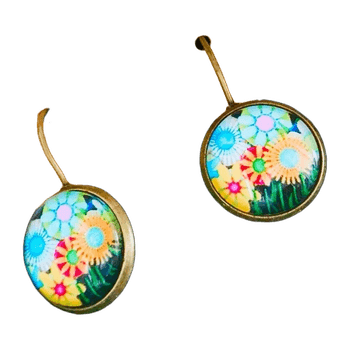 70’s kukkakorvakorut jewelry