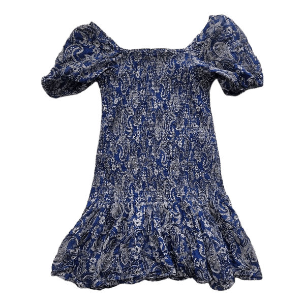 Sininen kuviollinen kesämekko