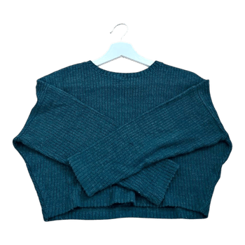 Dark green ribbed sweater