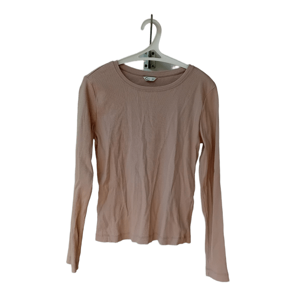 Beige pitkähihainen ribbipaita