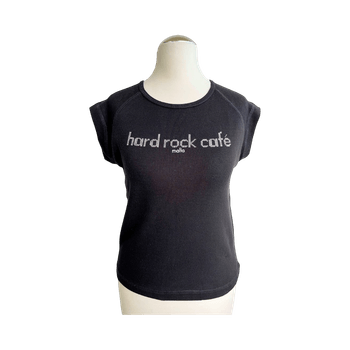 Musta hard rock café t-paita